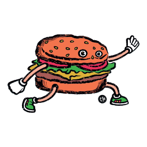 Pancho the Burger — Charly's mascot