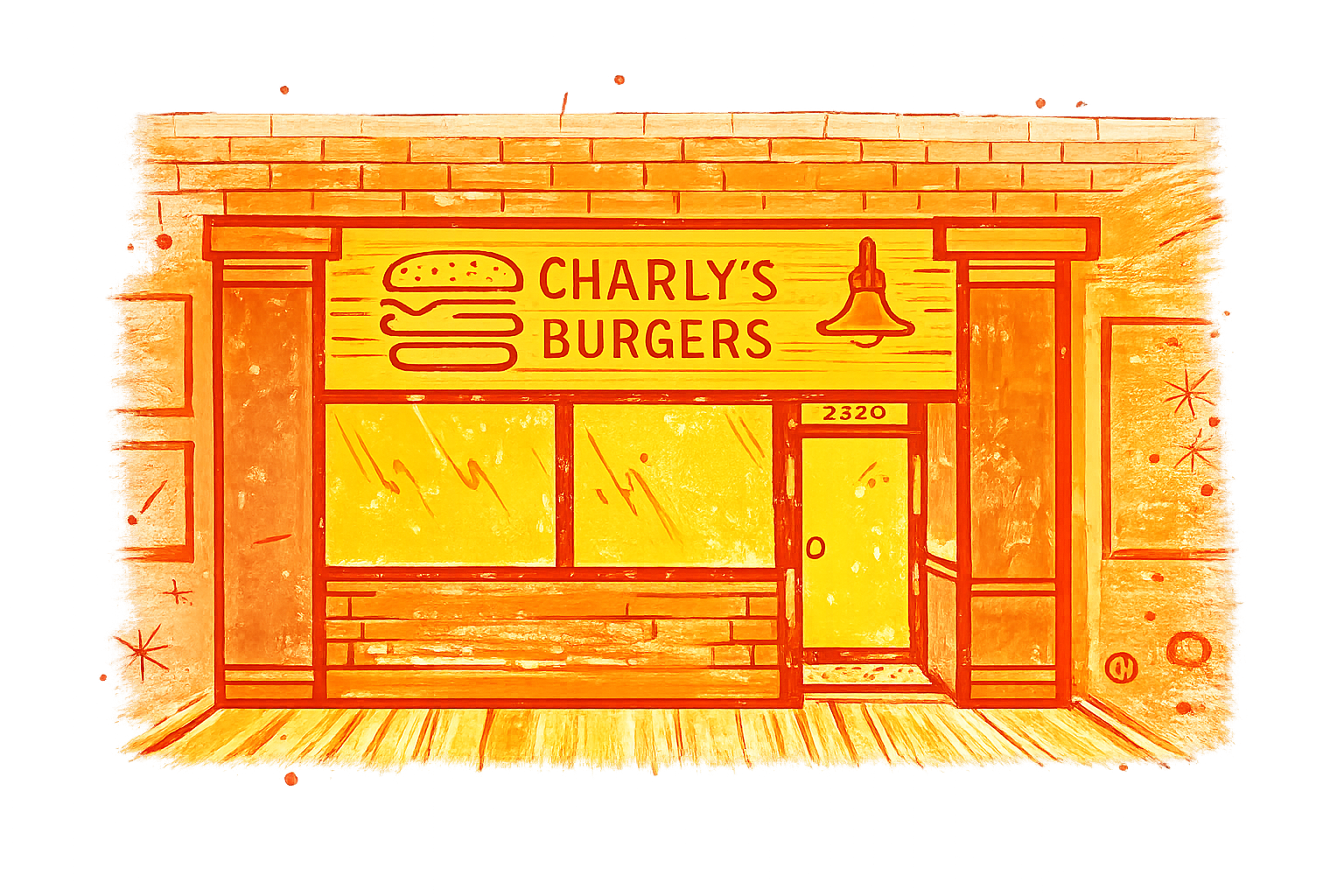 Illustration of Charly's Burgers on Cicero Ave